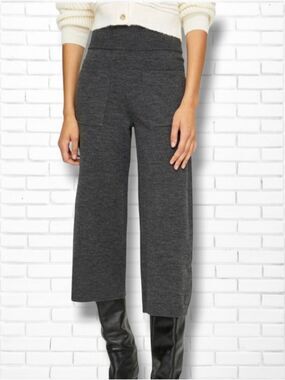 Aritzia Wilfred Brion Dark Grey Wool Blend Wide Leg Culottes Size XS